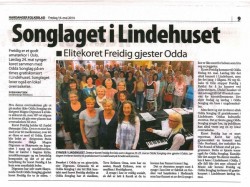 Forhåndsomtale i Hardanger Folkeblad